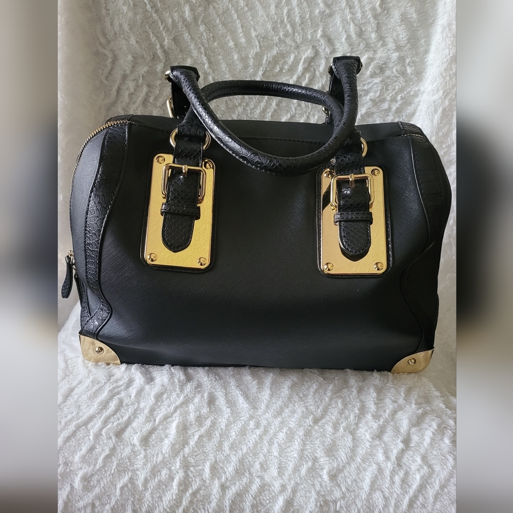 Aldo, Tote Hand Bag, Black/Gold